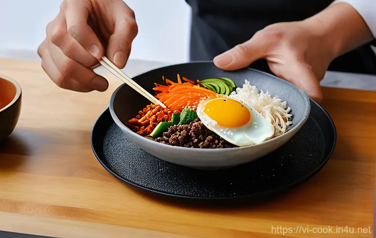 한식조리 자격증 실무 핵심 스킬 - **"A medium shot of a focused chef, dressed in a clean chef's jacket, carefully adjusting the heat o...