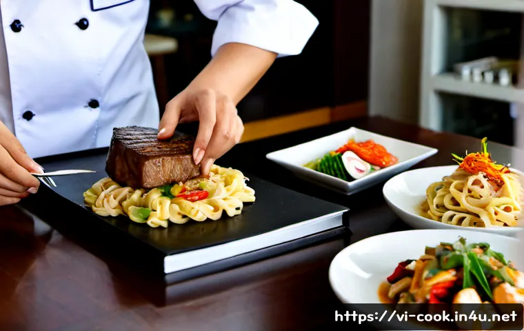Home 17 양식조리사 취업을 위한 포트폴리오 작성 - Photorealistic professional food portfolio scene for a Western cuisine chef job applicant in Vietnam...